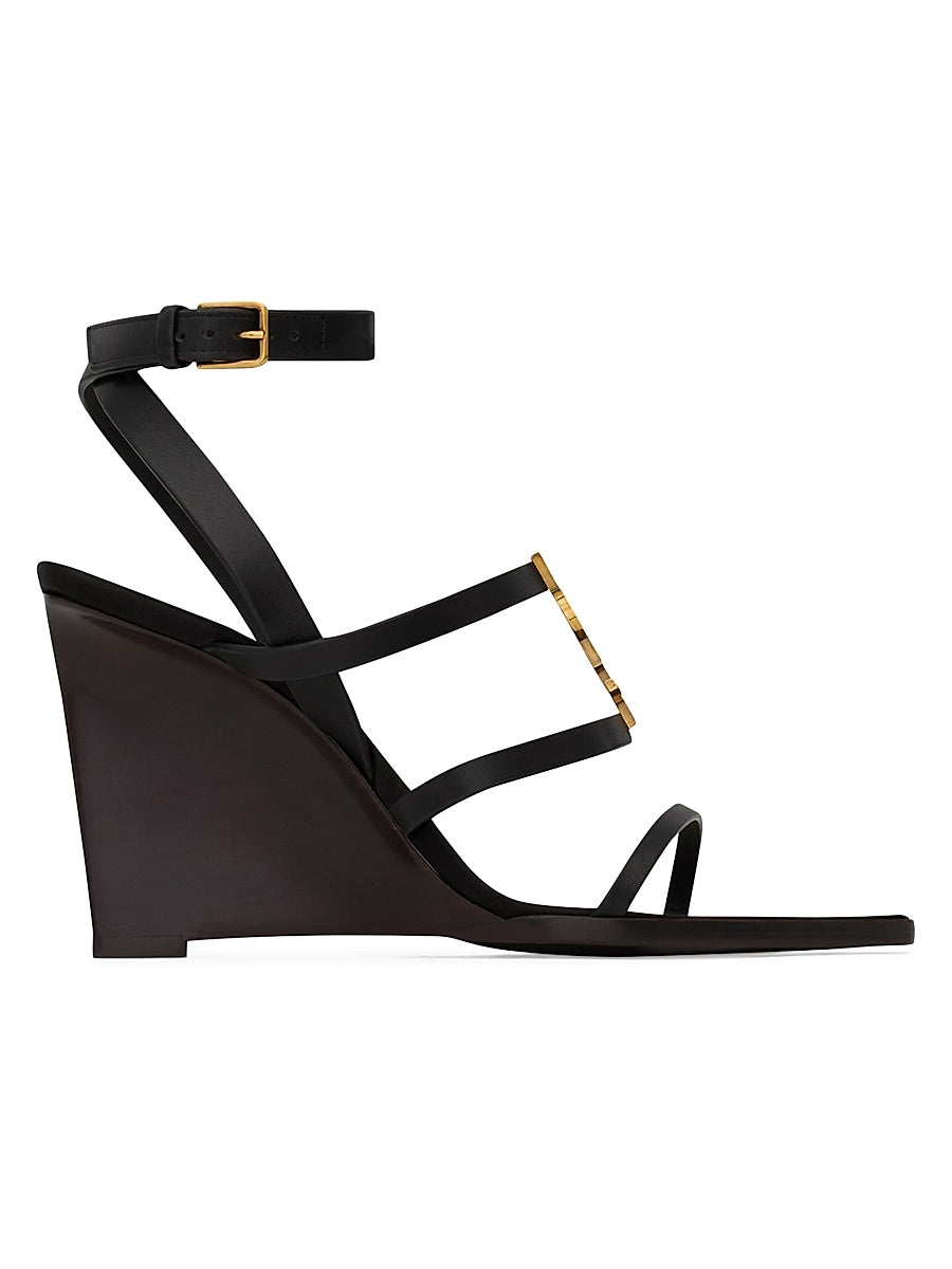 Cassandra Wedges in Smooth Leather