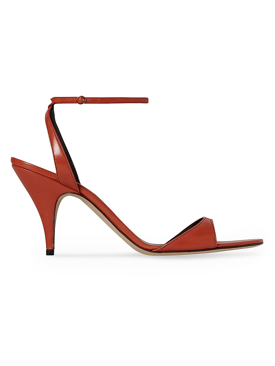 Vika 80MM Leather Ankle-Strap Sandals