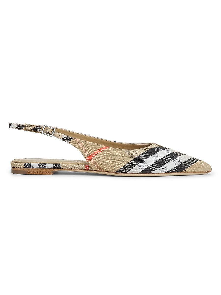 Birdie Check Slingback Flats