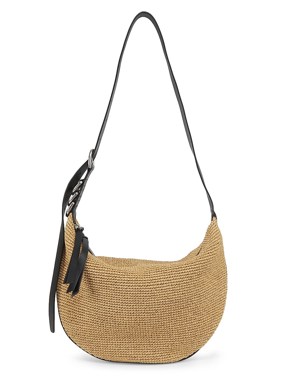 Medium Mercer Straw Hobo Bag
