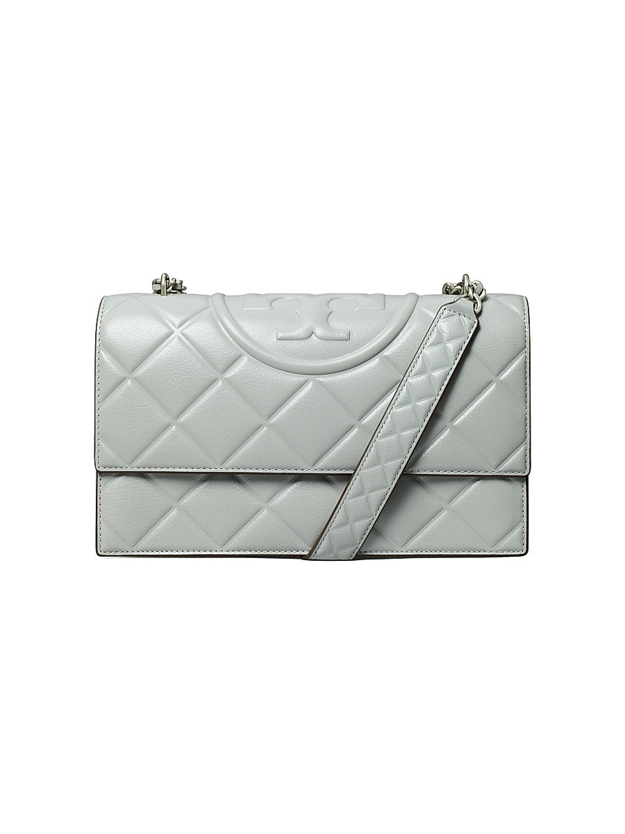 Small Fleming Polished Grain Leather Shoulder Bag