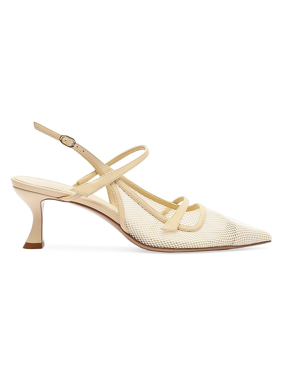 Tita 60MM Mesh & Leather Pumps
