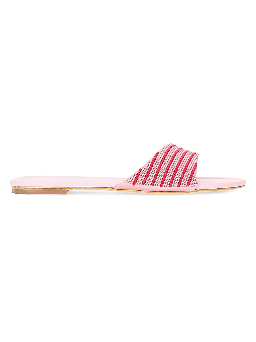 Gracie Two-Tone Beaded Sandals