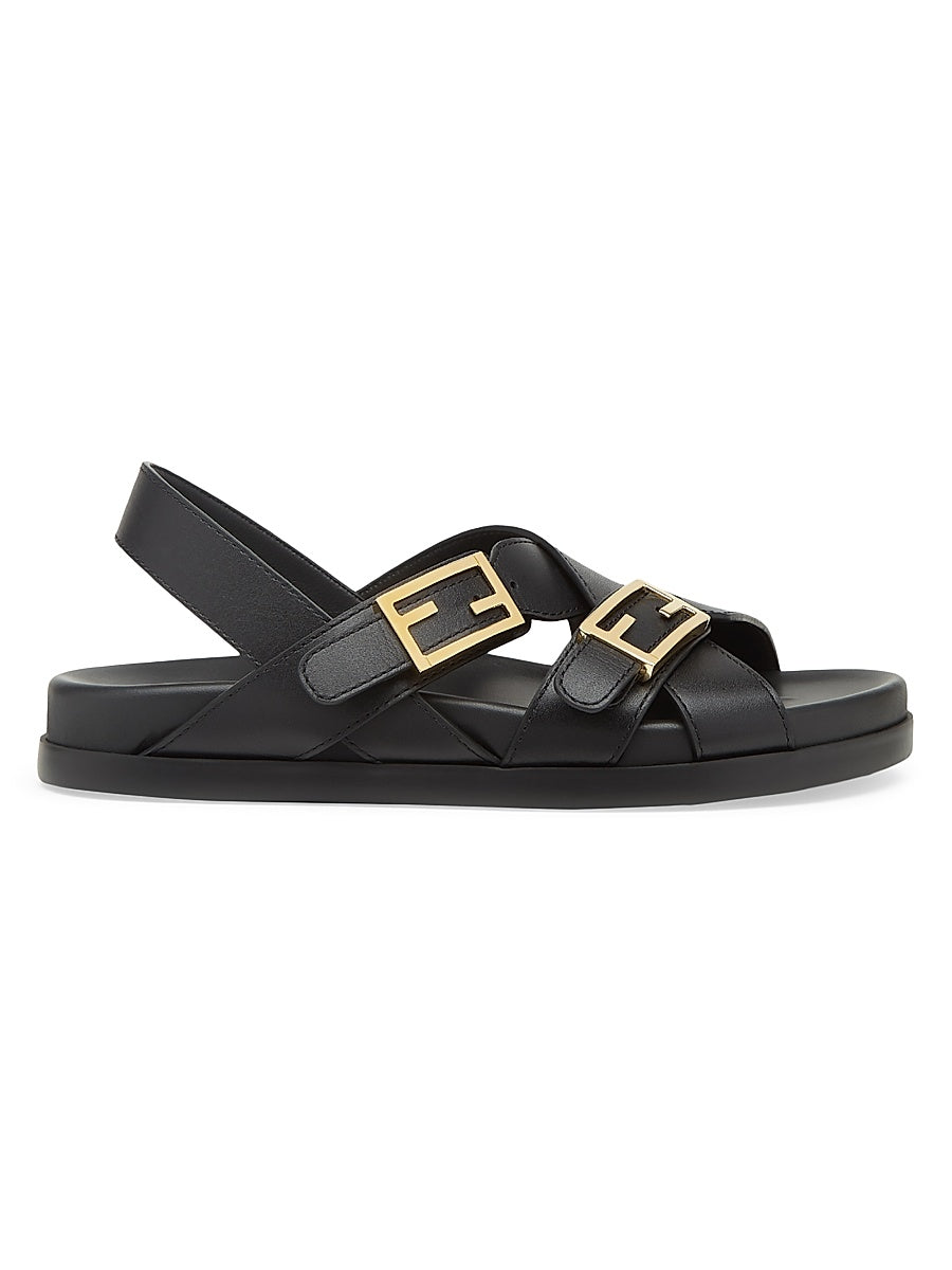 Feel Logo Leather Sandals