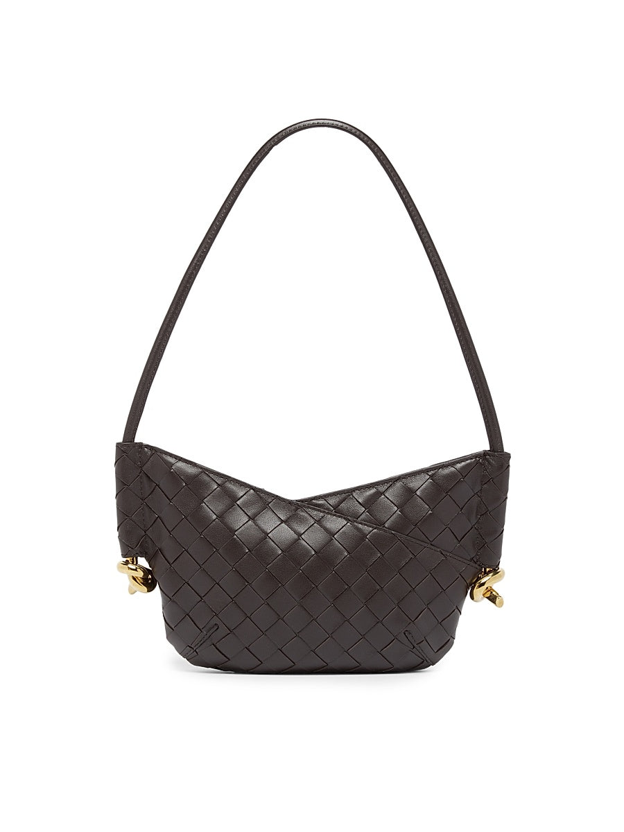 Mini Baby Solstice Intrecciato Leather Shoulder Bag