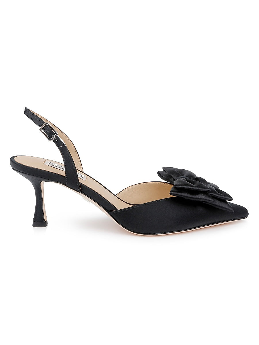 Giovanna 65MM Bow-Detailed Satin Pumps