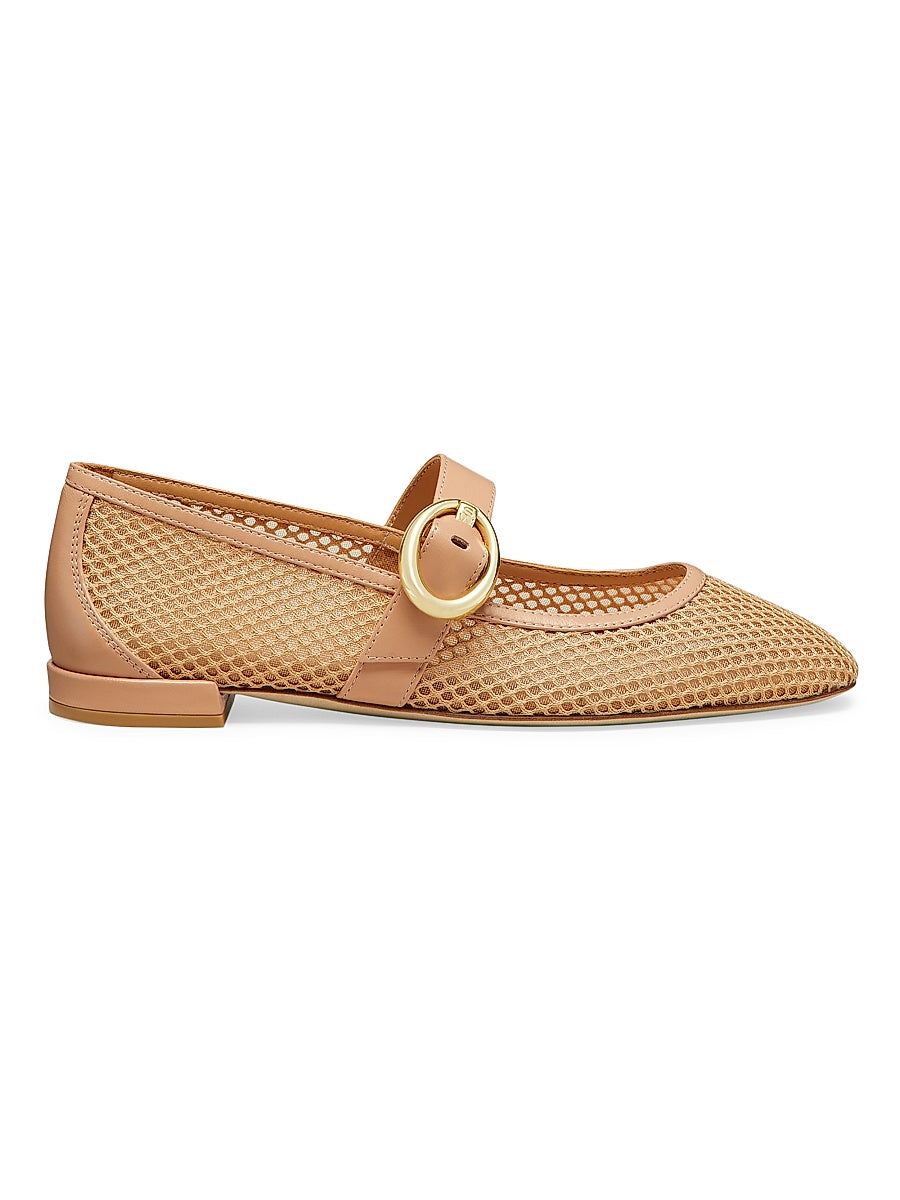 Arabella Mesh & Leather Mary Janes