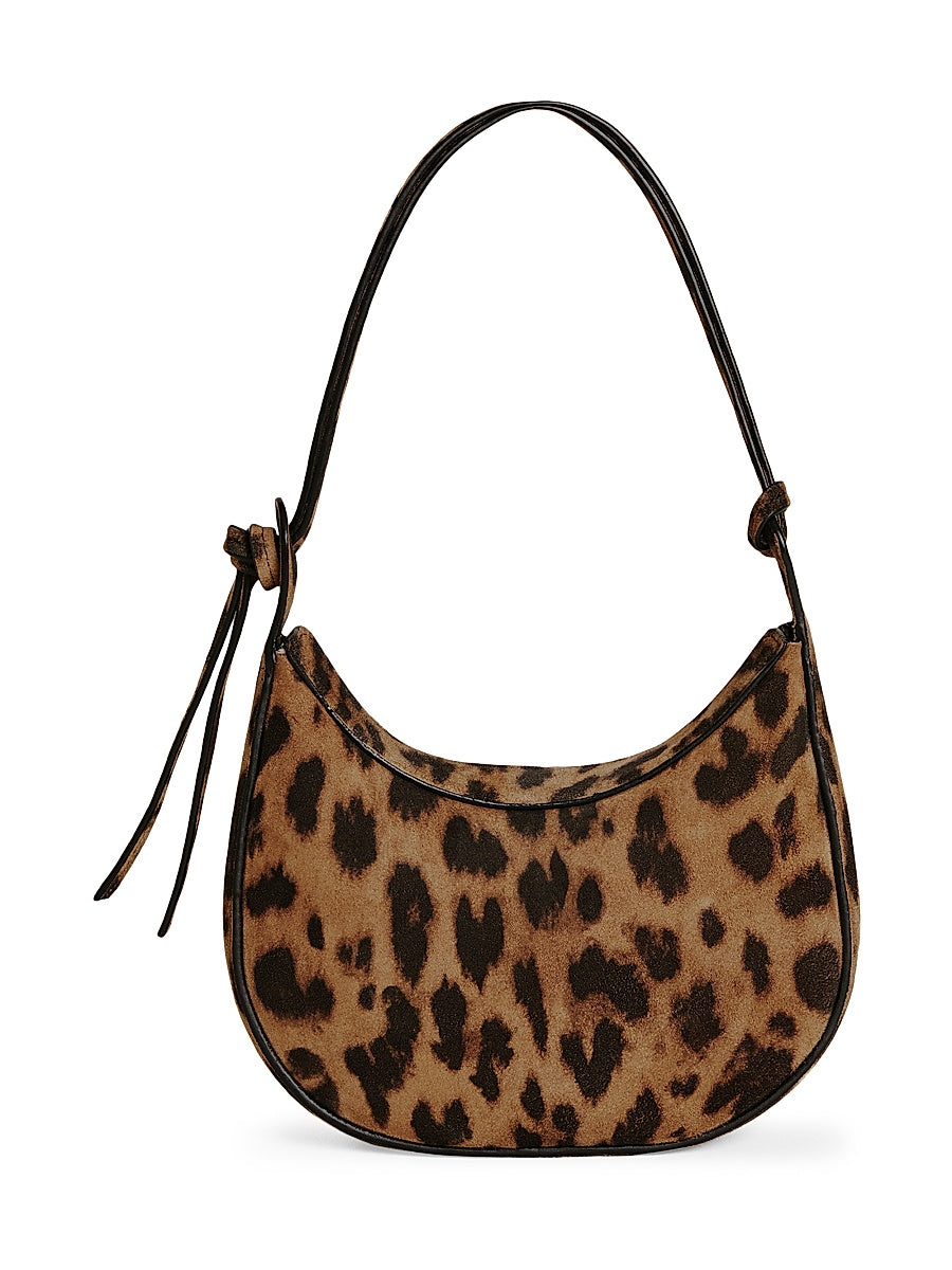 Rosetta Mini Leopard-Print Suede Shoulder Bag