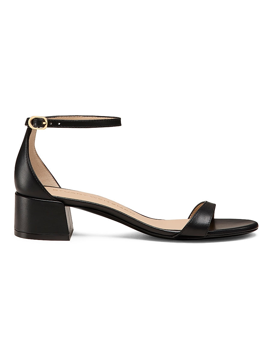 Nudist Leather 35MM Block Sandals