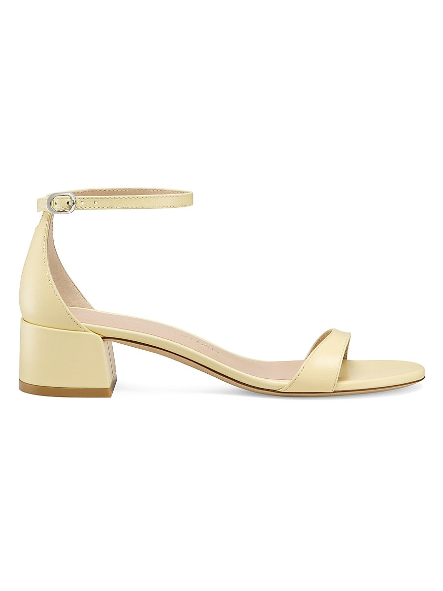 Nudist Leather 35MM Block Sandals