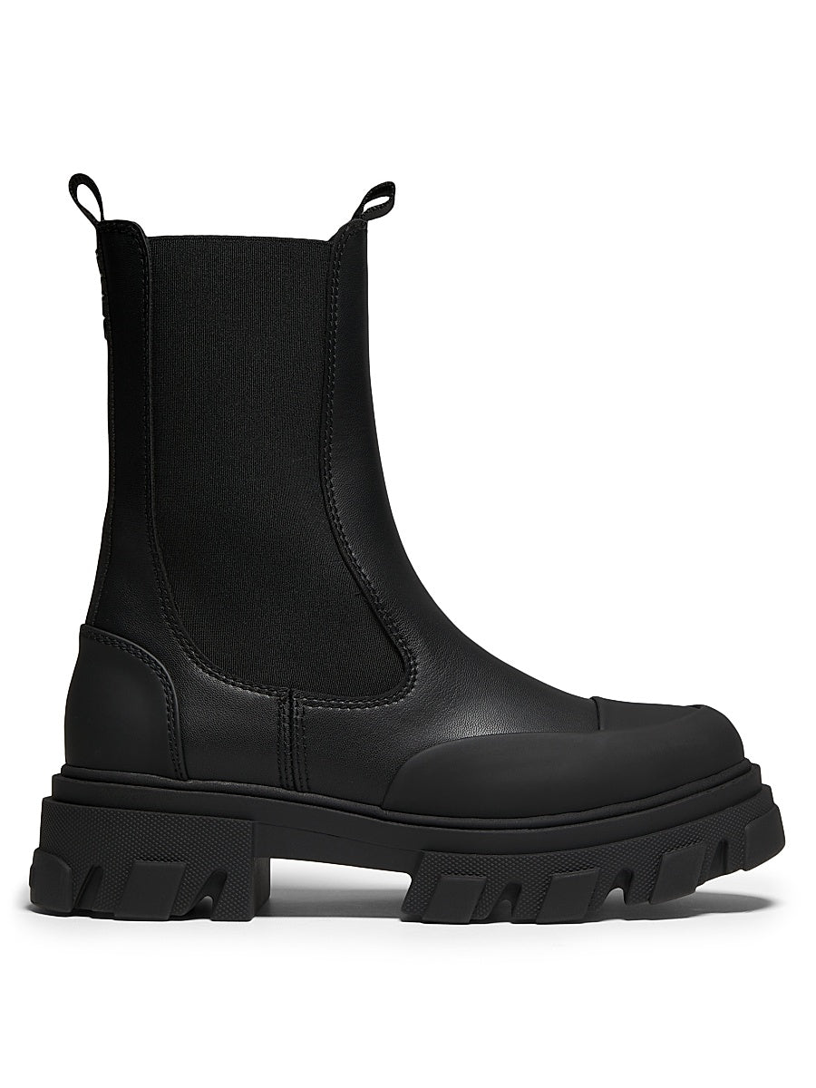 Logo Leather Chelsea Boots