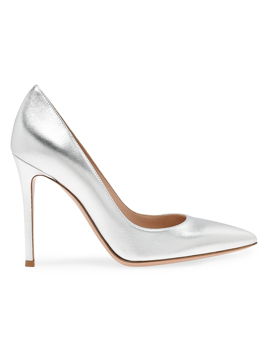 105MM Metallic Leather Pumps
