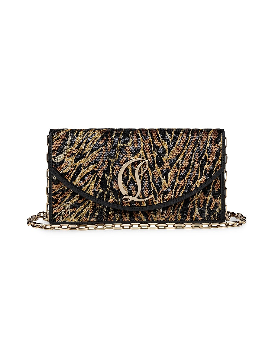 Loubi54 Sequined Satin Clutch
