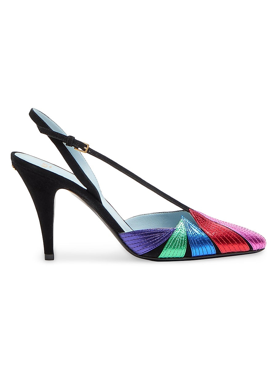 Foliefoliage Suede Slingback Pumps 90MM