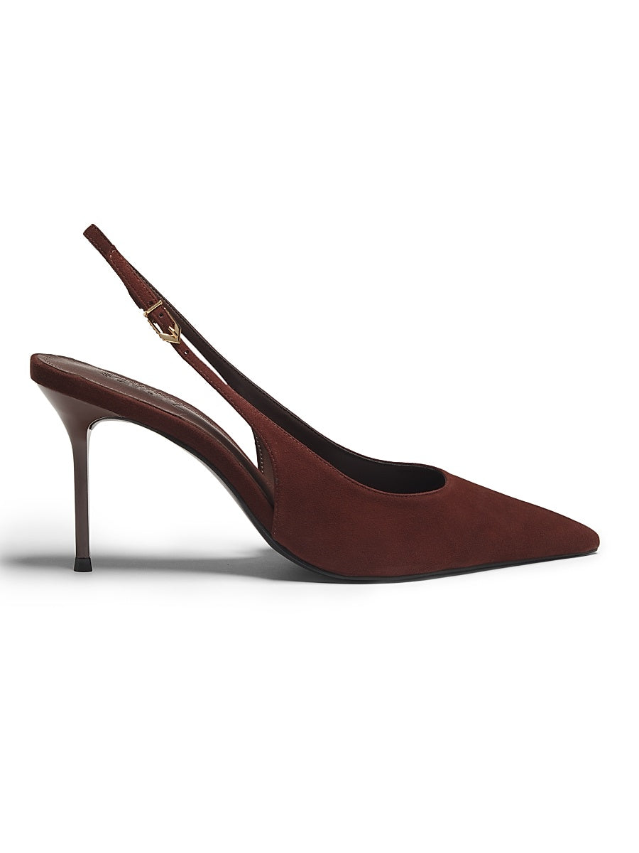 Alicia Sling 90MM Suede Slingback Pumps