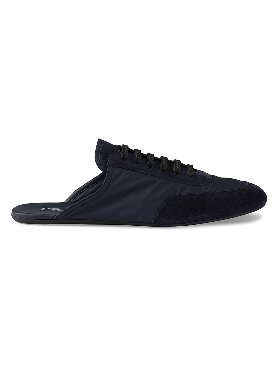 Collapse Re-Nylon and Suede Mules
