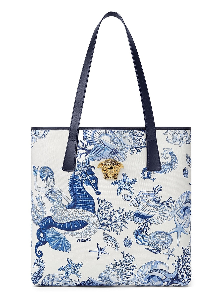 Canvas Foulard Print Tote Bag