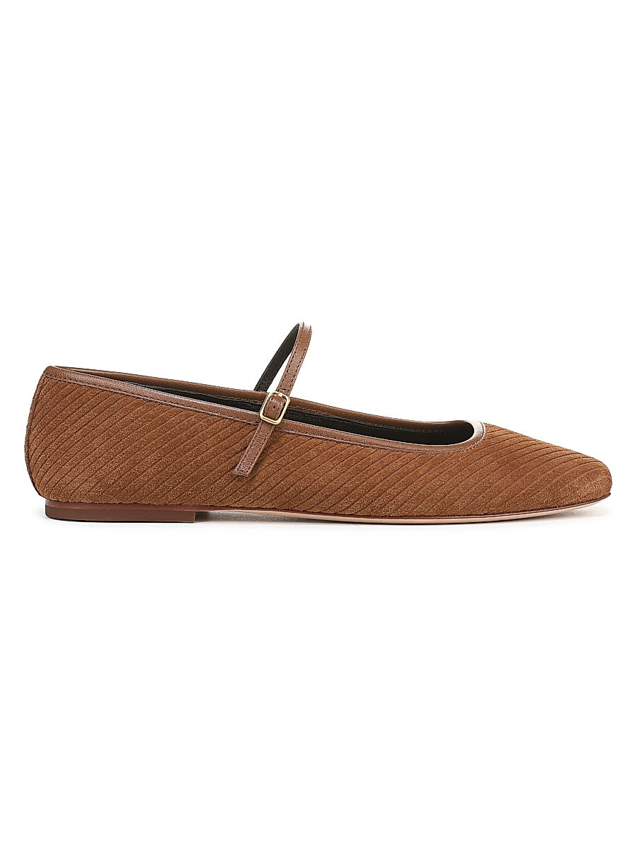 Ellie Suede Mary Jane Flats