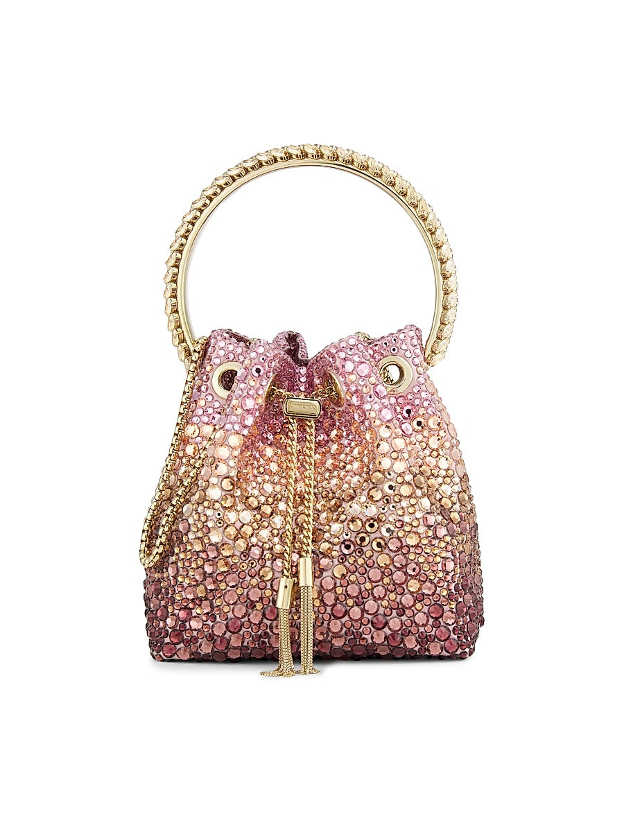 Bon Bon Crystal-Embellished Bucket Bag