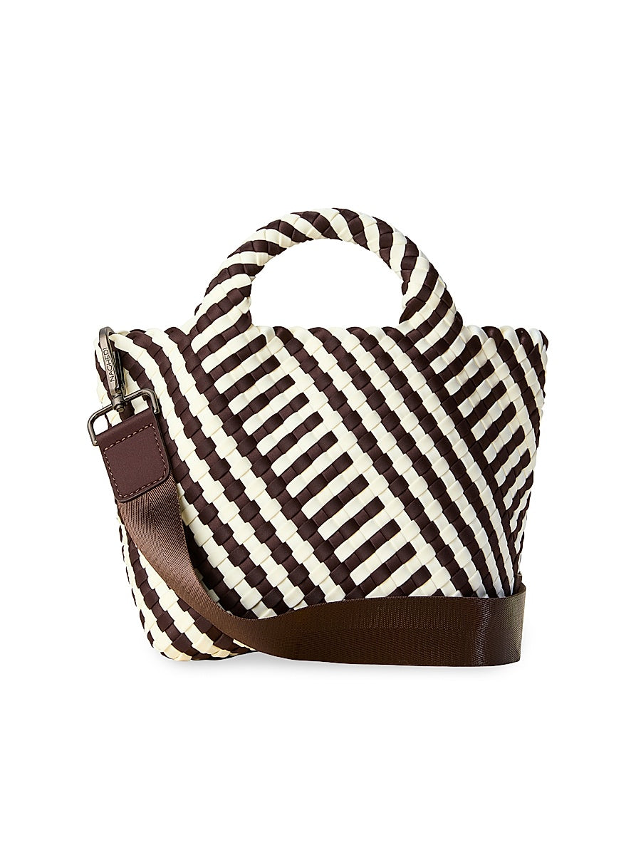 St. Barths Small Striped Geo Tote Bag