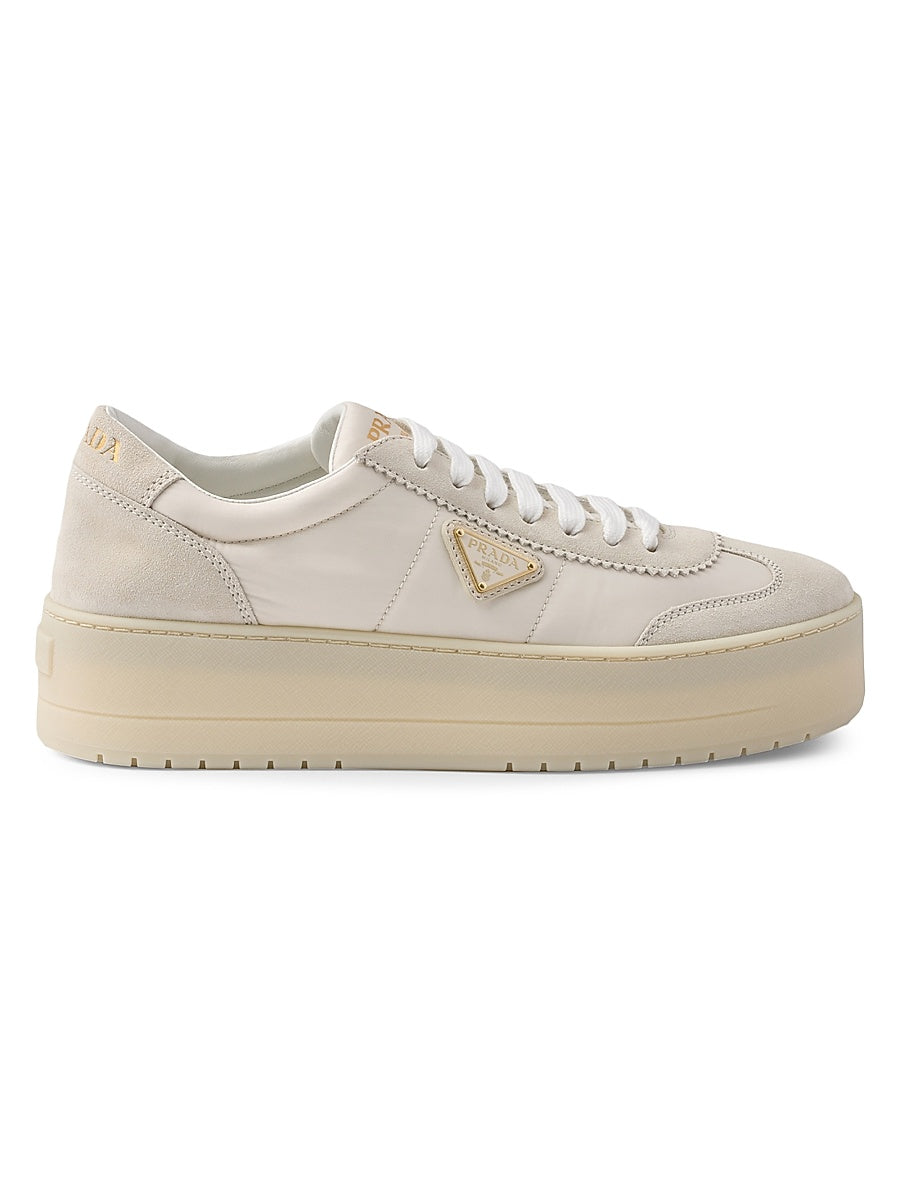 Downtown Bold Nylon and Suede Sneakers
