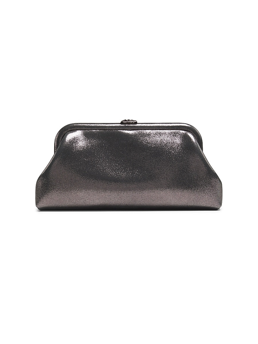 Skylar Metallic Suede Clutch