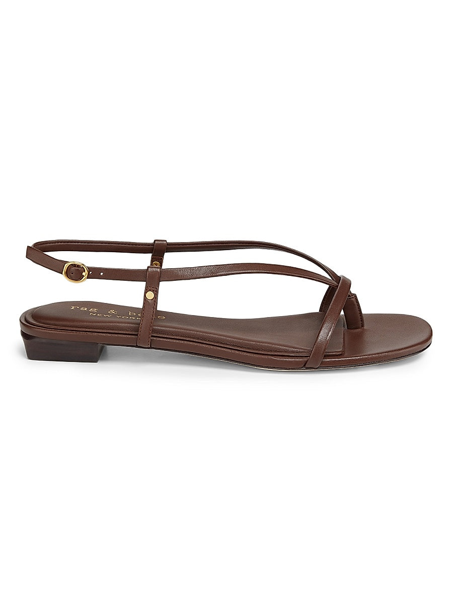 Giselle Strappy Leather Flat Sandals