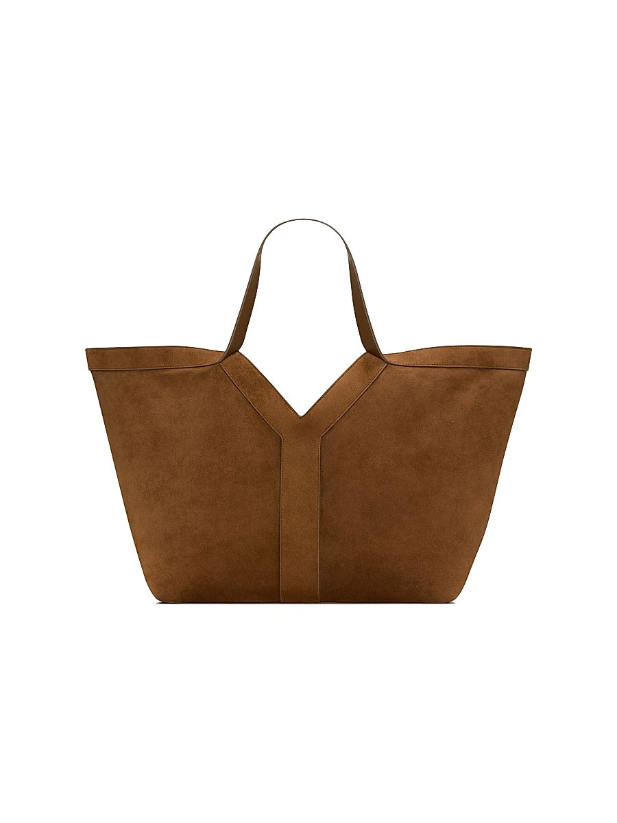 Y Tote Shoulder Bag in Suede