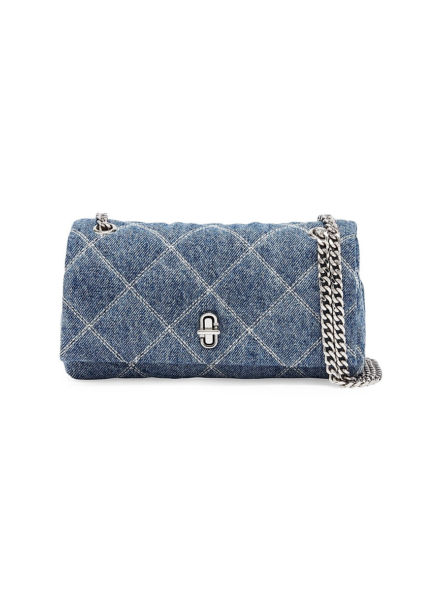 The Quilted Denim Dual Chain Wallet