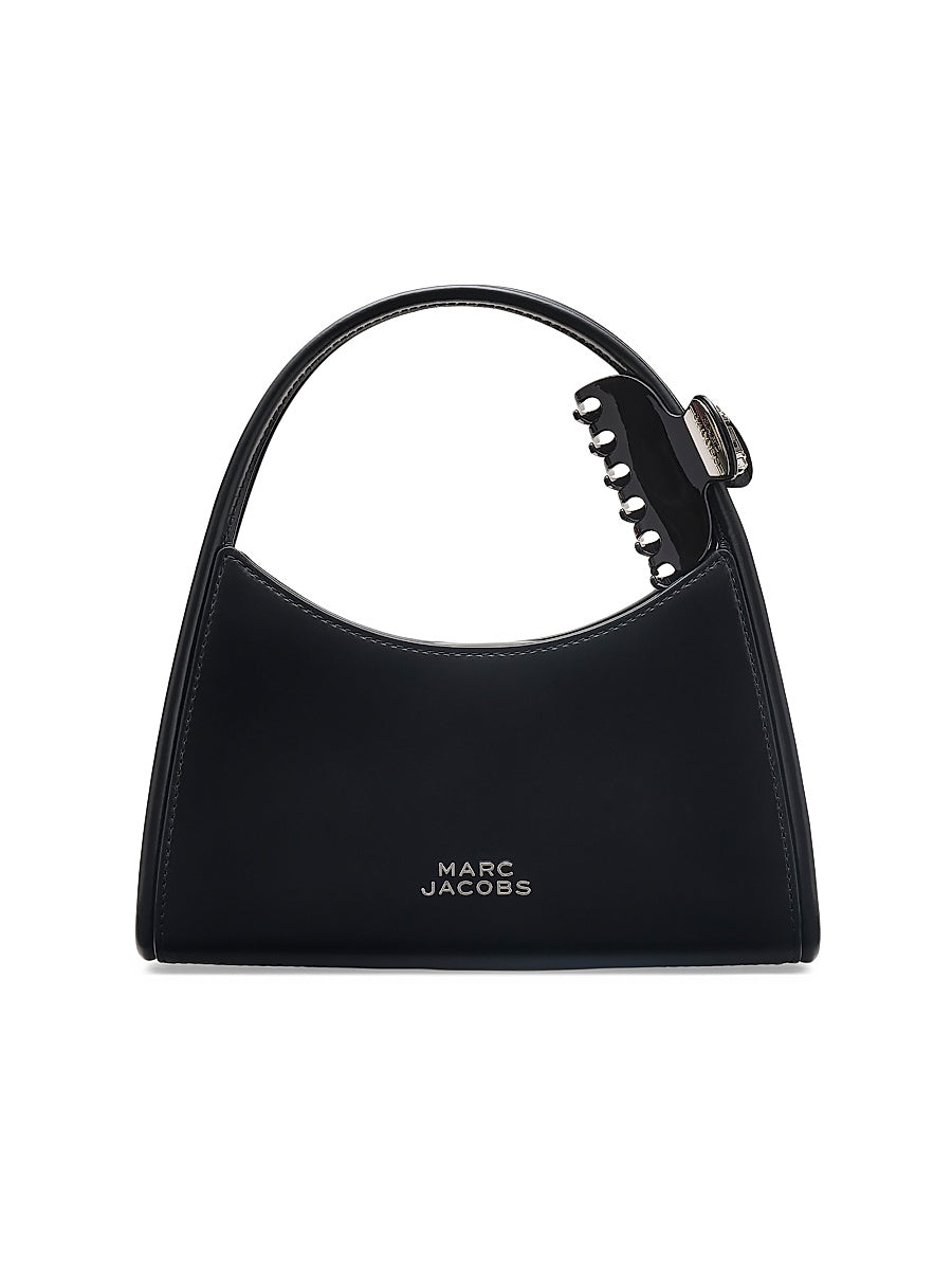The Glam Claw Clip Leather Top Handle Bag