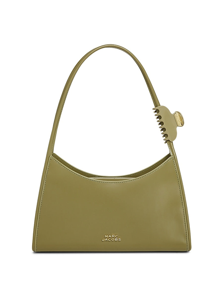 The Glam Claw Clip Leather Shoulder Bag