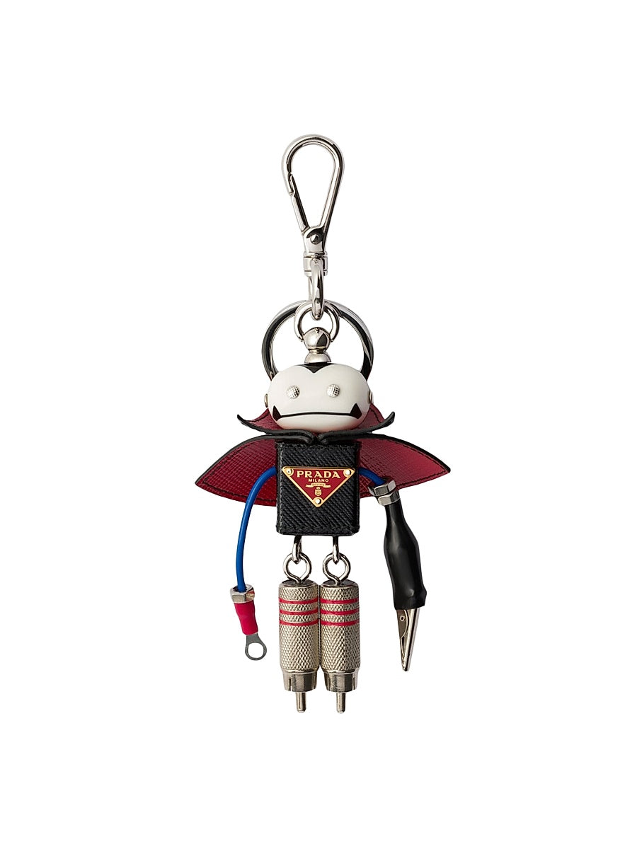 Robot Saffiano Leather Bag Charm