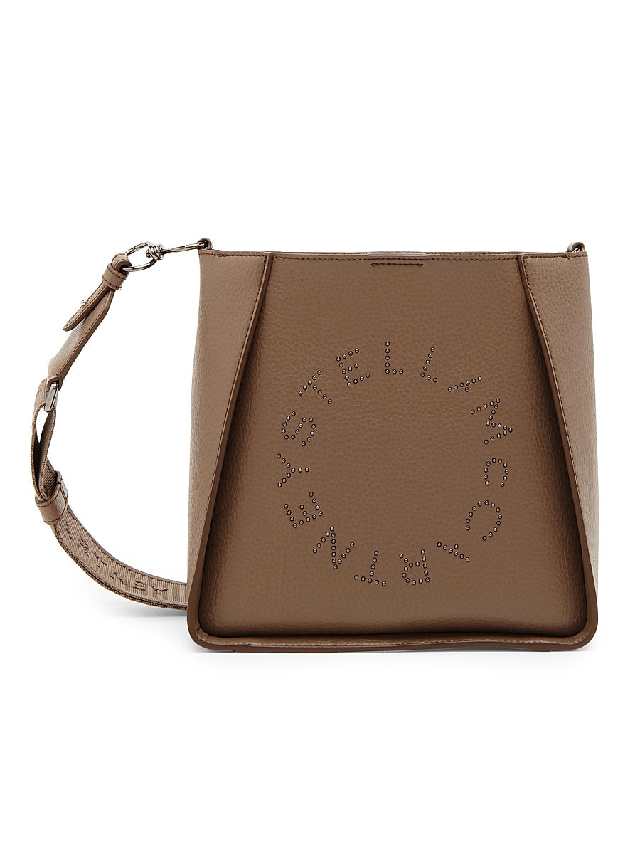 Studded Logo Shoulder Bag