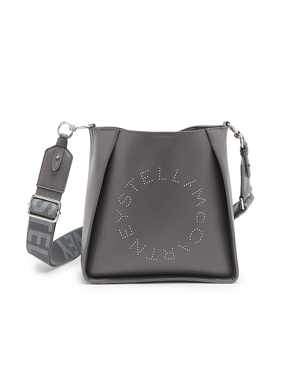 Studded Logo Shoulder Bag