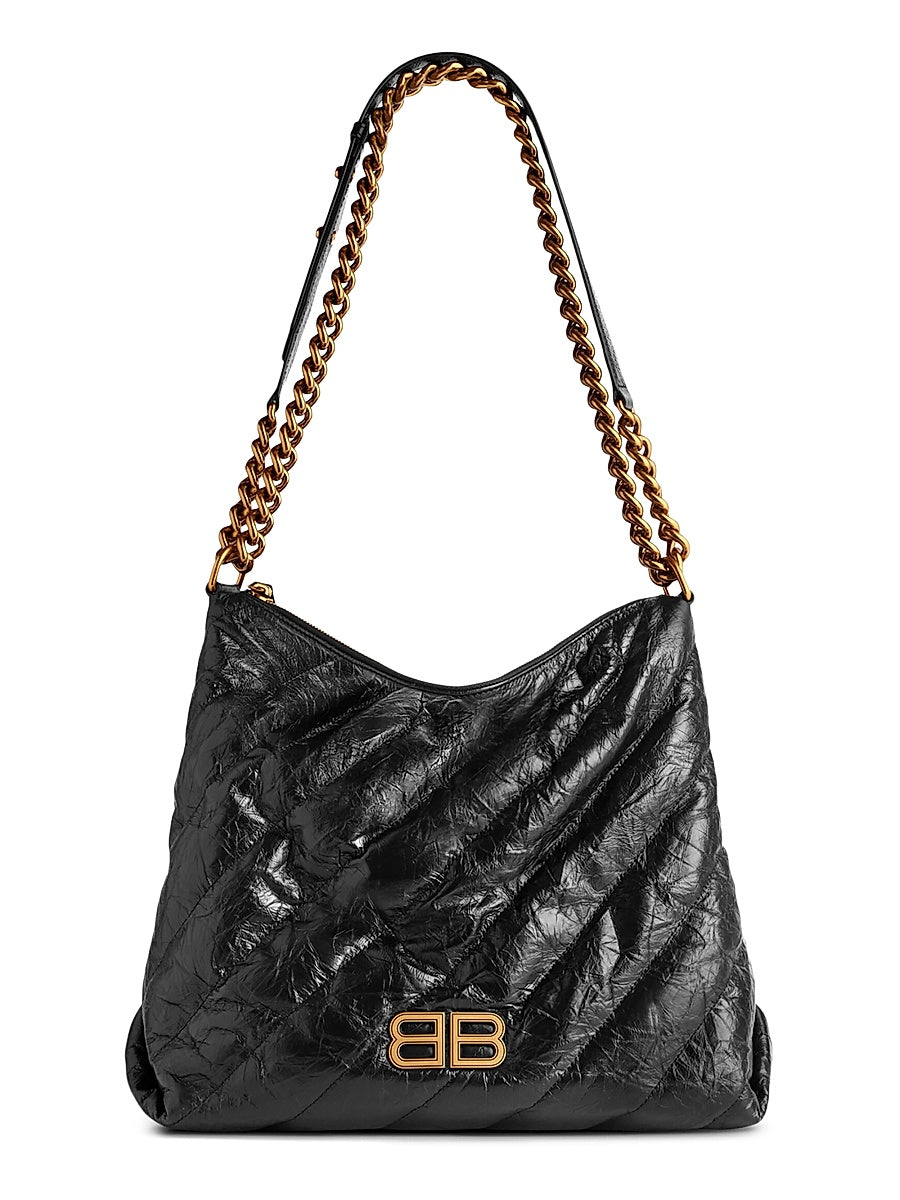 Crush Medium Quilted Hobo Bag