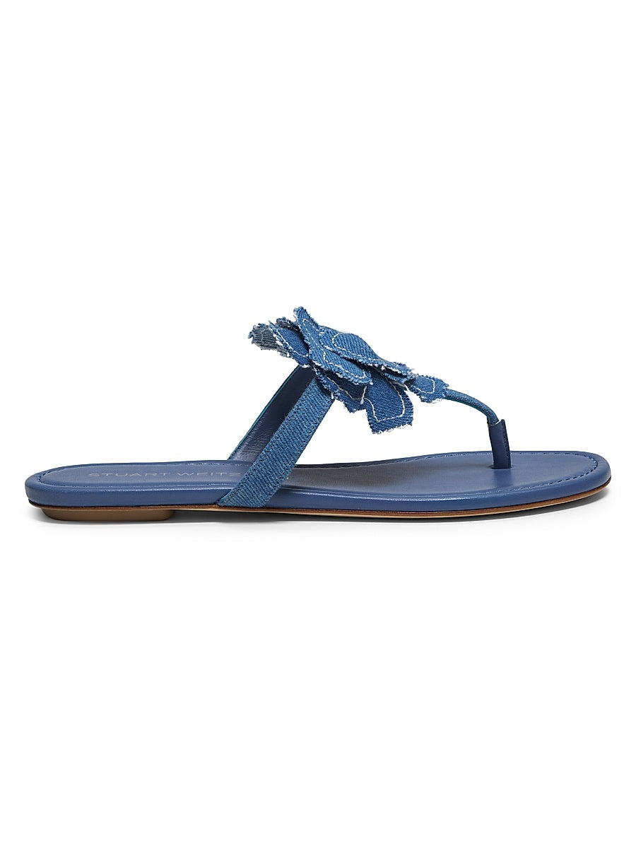 Rio Denim T-Strap Sandals