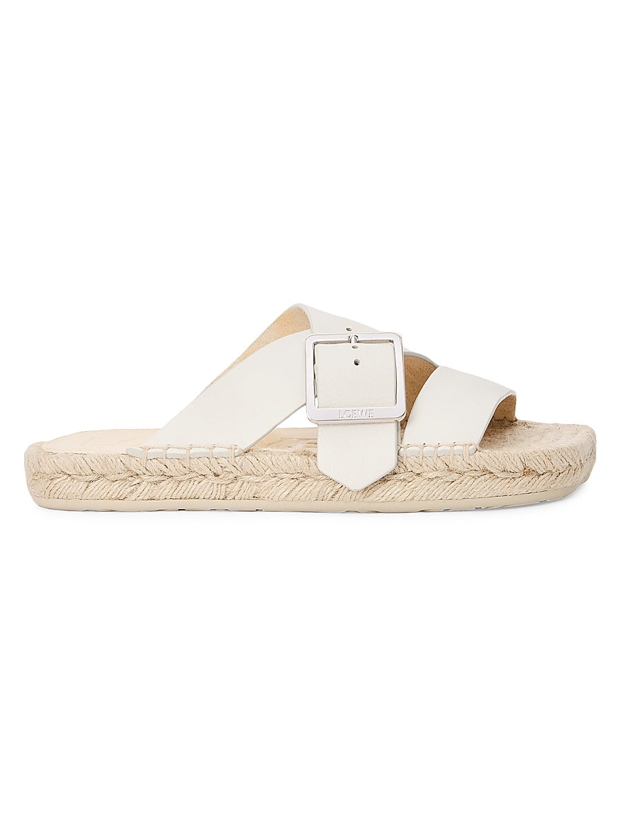 LOEWE x Paula's Ibiza Petal Woven Leather Espadrilles