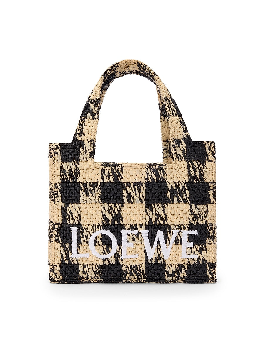 LOEWE x Paula's Ibiza Mini Font Gingham Tote Bag
