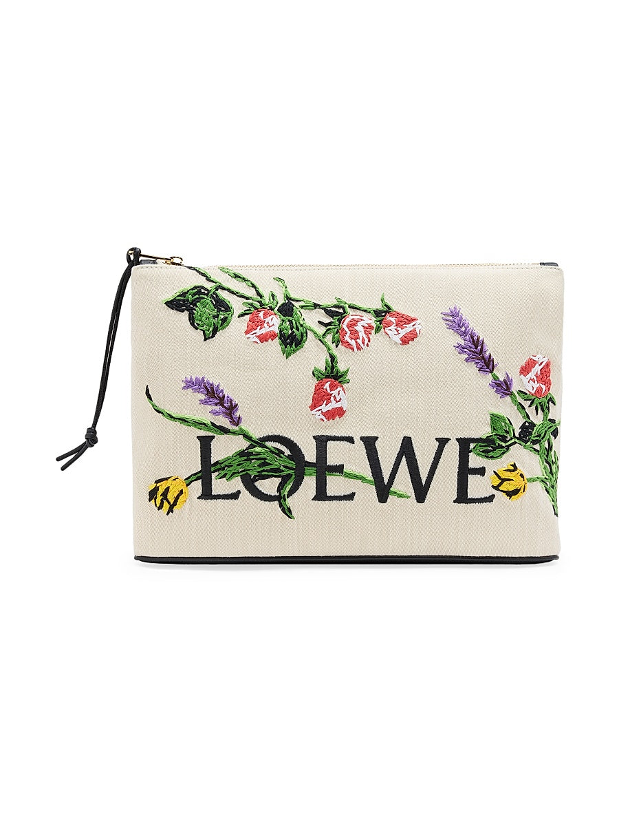 LOEWE x Paula's Ibiza Oblong Floral Pouch