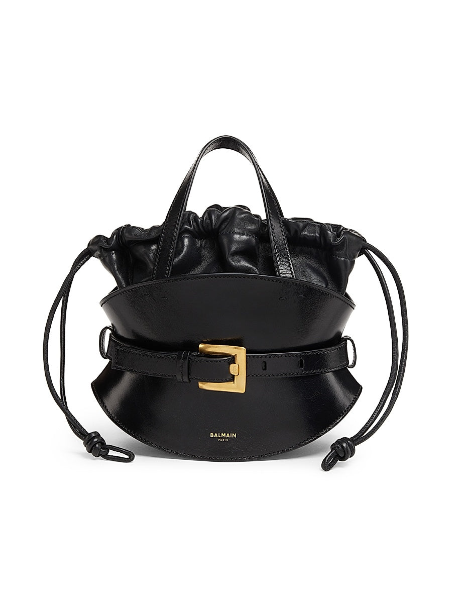 Mini Shuffle Leather Top Handle Bag
