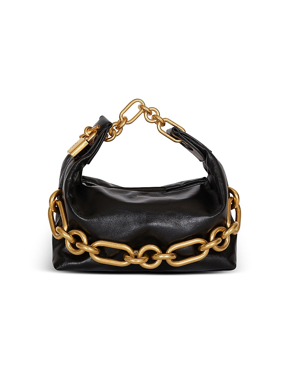 Mini Sync Chain-Link & Leather Top Handle Bag