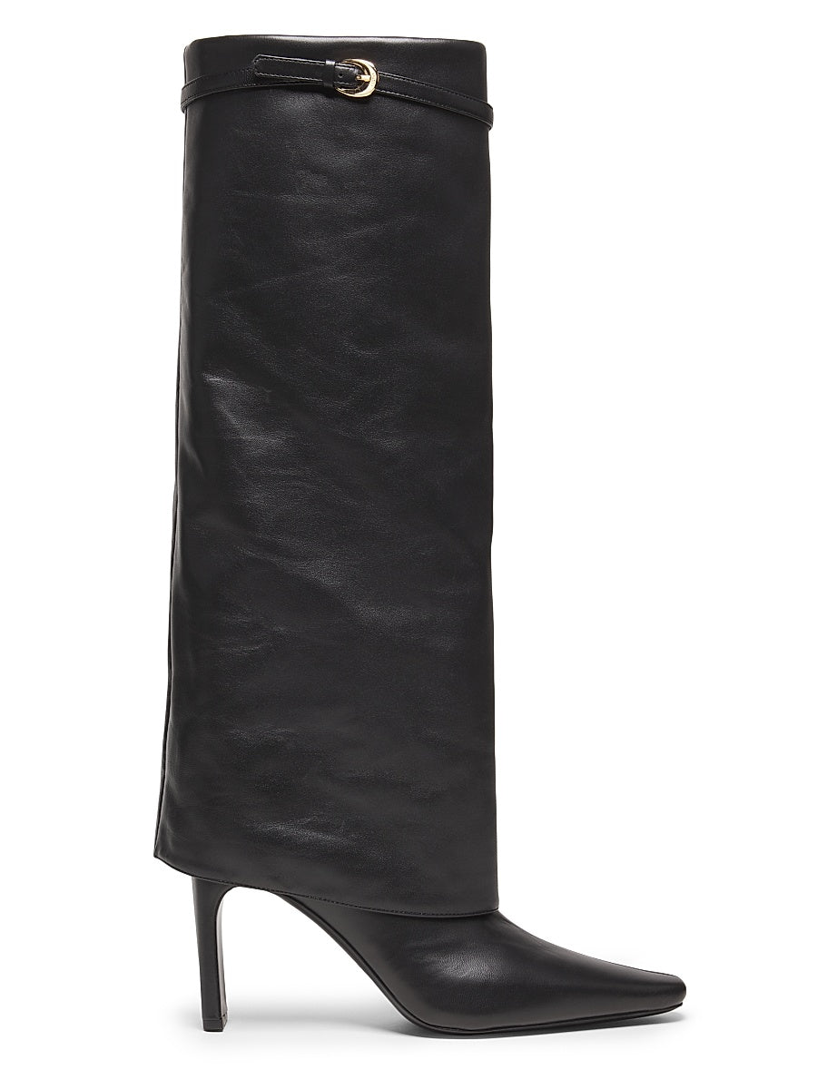 Wally Foldover Leather 90MM Boots
