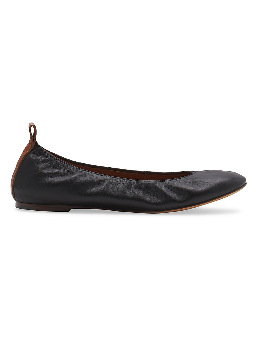 Leather Ballerina Flats
