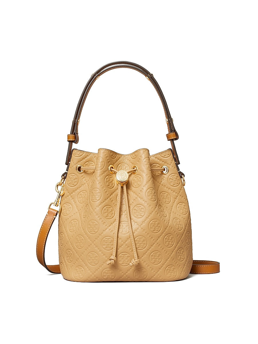 Monogram Leather Bucket Bag