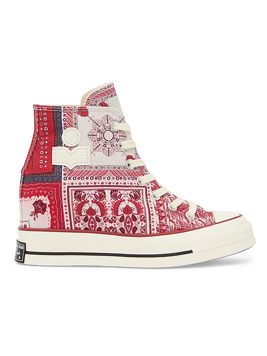 Isabel Marant x Converse Chuck 70 Printed Cotton High-Top Wedge Sneakers