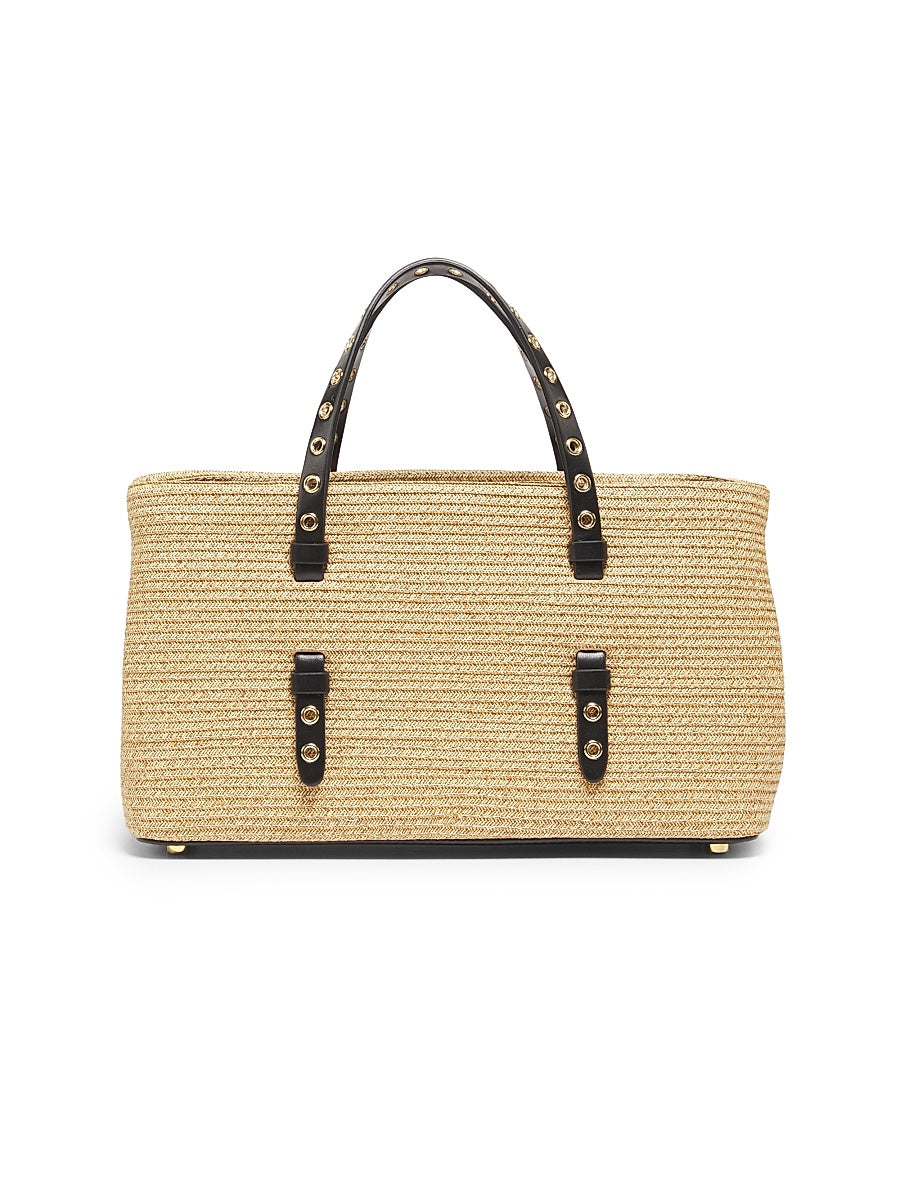 Raffia Top Handle Bag