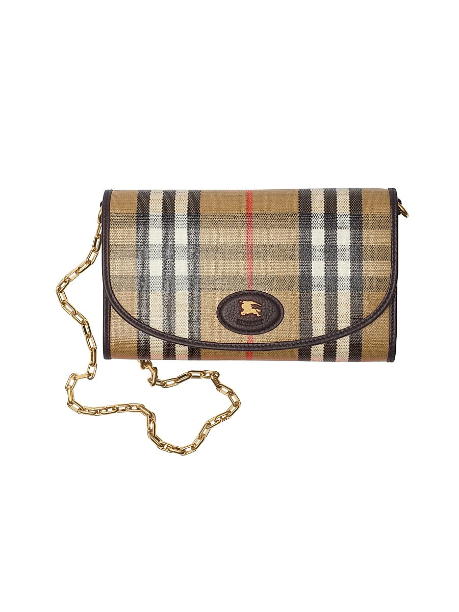 Jacquard Check Crossbody Wallet
