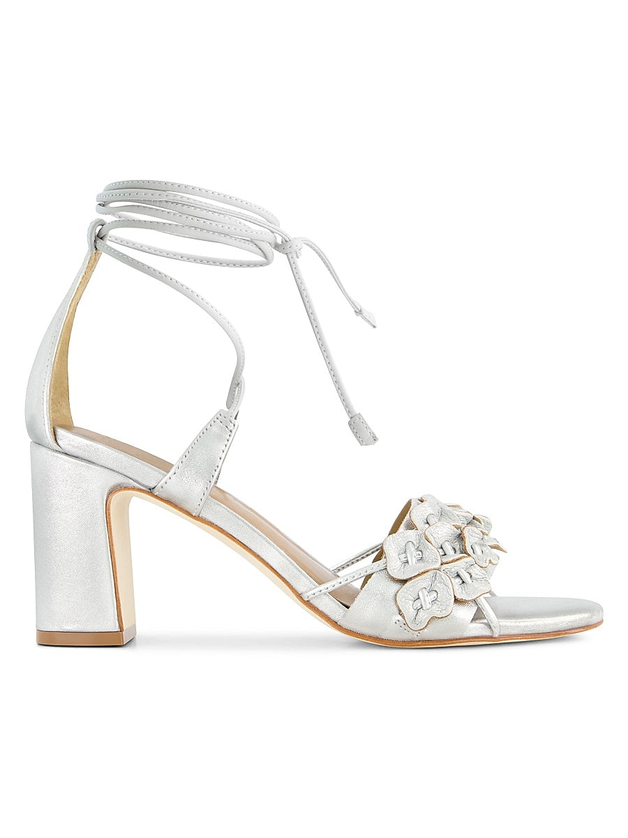 Ieda Floral Ankle Tie Heeled Sandals
