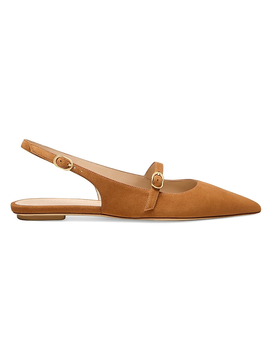 Emilia Mary Jane Suede Slingback Flats