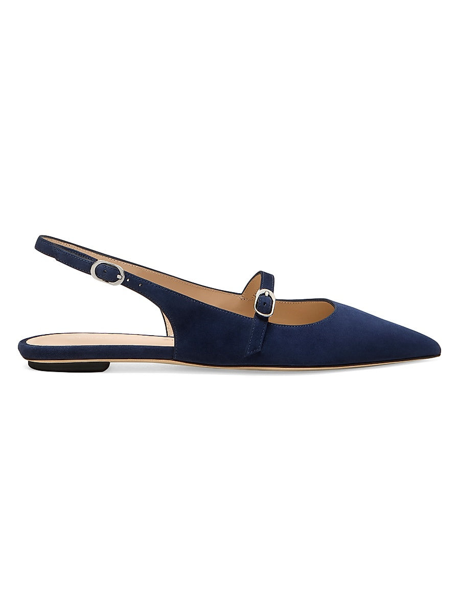 Emilia Mary Jane Suede Slingback Flats